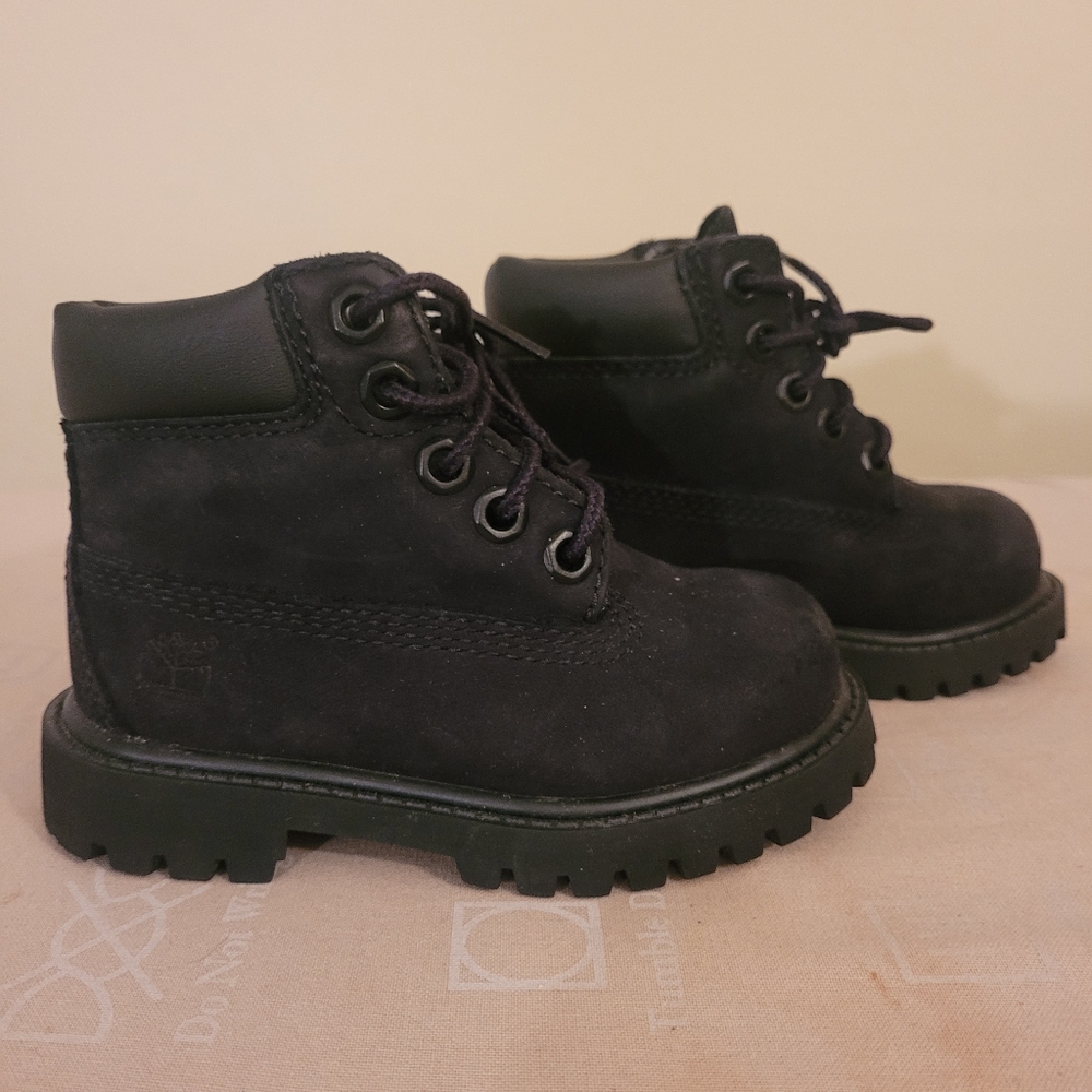 6C Black Toddler Timberland Premium Boots